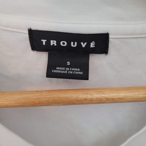 TROUVÉ White Poplin Mix Tie Waist Bustier Top - Picture 4 of 7